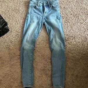American eagle hi rise jeggings 0 x short